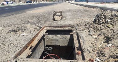 صور.. شكاوى من بالوعة الموت على مدخل طريق بورسعيد دمياط