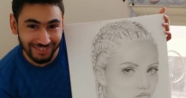 قارئ يشارك رسومات بالقلم الرصاص للمشاهير تبرز موهبته الفنية
