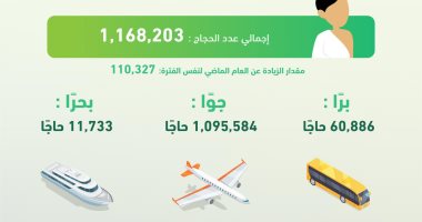 برًا وبحرًا وجوًا  .. تعرف على عدد الحجاج الوافدين إلى السعودية حتى الآن 