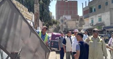 إزالة 547 حالة إشغال ثابت ومتحرك بشوارع الدلنجات بالبحيرة 
