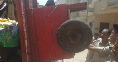 صور.. شرطة المرافق تشن حملة لرفع الاشغالات بشوارع الغربية