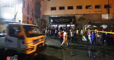 النيابة العامة تعاين موقع انفجار أمام المعهد القومى للأورام
