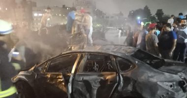 وصول النيابة وخبراء المعمل الجنائى ورجال المفرقعات لمسرح حريق معهد الأورام  