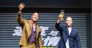 دوين جونسون وجايسون ستاثام فى الصين بسبب HOBBS & SHAW