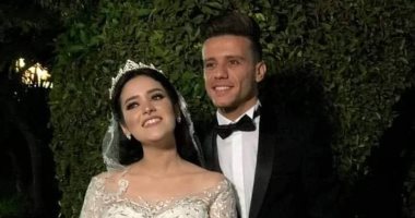 شاهد ..مصطفى فتحى فى حفل زفافه بالمنصورة 