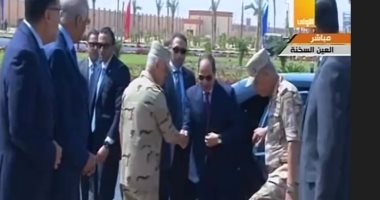 فيديو..السيسى يصل مجمع إنتاج الأسمدة الفوسفاتية بالعين السخنة