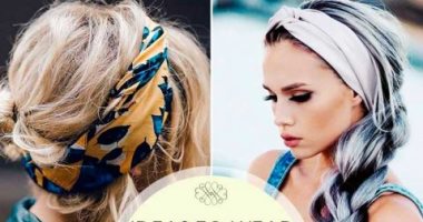 الإيشارب هو الحل.. ربطات ملونة لأناقة وحماية شعرك عالبحر فى العيد
