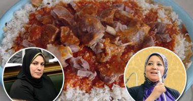 مطبخ النائبات فى عيد الأضحى.. ثريا الشيخ: عليا شوية "فتة محصلوش".. إلهام المنشاوى: "صينية الفتة" لابد منها فى أول يوم.. نوسيلة أبو العمرو: علاقتى بالمطبخ جيدة.. فايزة محمود: وجبة رئيسية للاحتفال مع الأحباب