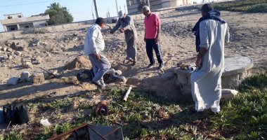 تنظيف الحدائق ورفع المخلفات من الشوارع استعدادا لعيد الأضحى ببئر العبد فى سيناء