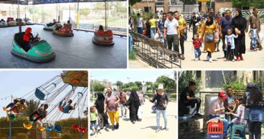 حدائق القاهرة والجيزة تستقبل زوارها ثانى أيام العيد.. عروض للأراجوز والساحر والمسرح بالحديقة الدولية.. وساحات لركوب العجل بالفسطاط ..والأطفال يلعبون تحت مياه نافورات "الأزهر".. وفتح حديقة بانوراما الجيزة مجانا