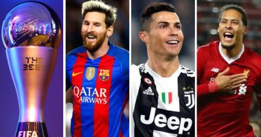 الثلاثة المرشحون لحصد بطولة "ذا بيست".. فوز "رونالدو "بدورى أمم أوروبا يجعله الأوفر حظًا.. أرقام ميسى مع برشلونة والحذاء الذهبى يقربه للظفر بالجائزة.. وفان ديك مفاجأة ليفربول ومنتخب هولندا