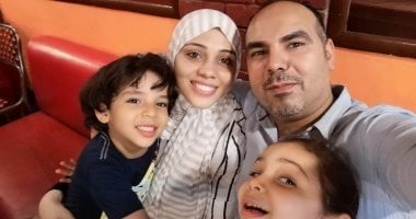 القارئ عرابى يشارك بصوره و أسرتة للإحتفال بعيد الأضحى
