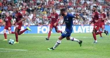 ليفربول ضد تشيلسي.. الريدز يتأخر بهدف جيرو فى الشوط الأول بالسوبر الأوروبى