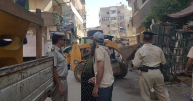 صور.. حملة لرفع الاشغالات بمدينة طنطا