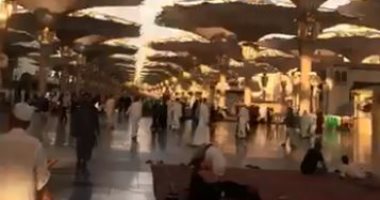 شاهد.. حجاج بيت الله فى ضيافة المسجد النبوى