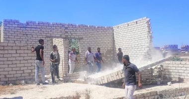 إزالة التعديات على أراضى الدولة ومصرف غرب النوبارية