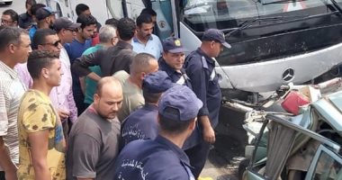 فيديو وصور.. نجاة لاعبى غزل المحلة بعد قطع فرامل الأتوبيس واصطدامه بـ7 سيارات