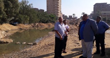 كسر مفاجئ بخط الطرد الرئيسى للصرف الصحى بمحطة عين شمس