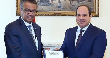 الرئيس السيسى يتسلم تقرير منظمة الصحة العالمية عن مبادرة "100 مليون صحة" 