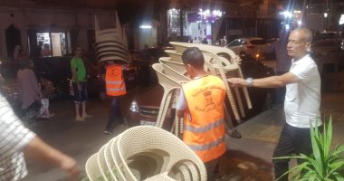 صور .. سكرتير مساعد الإسكندرية يقود حملة مسائية مكبرة لازالة الإشغالات 
