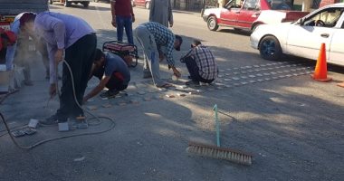 "طرق الشرقية " تعيد إنشاء المطب الصناعى أمام رى الزقازيق