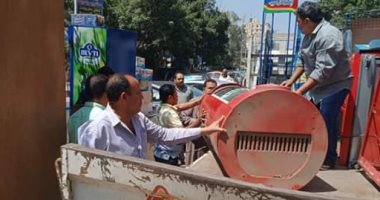 حملات لرفع الإشغالات بالزاوية الحمراء ومعالجة مشاكل تسرب المياه بمنشية الجبل