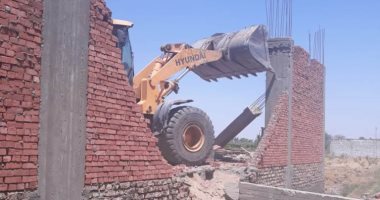 حملة بأسوان تنفذ قرارات إزالة بنطاق مركز كوم امبو  