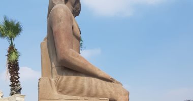 شاهد.. القطع الأثرية الثقيلة قبل نقلها للمتحف المصرى الكبير