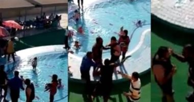 سوبر كورة.. شاهد مشاجرة بين منقذى السباحة وعضو داخل نادى 6 أكتوبر