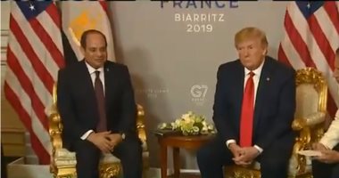 ترامب لـ"السيسى" على هامش قمة السبع: مصر قامت بأداء رائع تحت قيادة متميزة