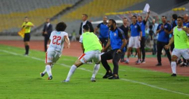 صور.. الشوط الأول .. الزمالك يتقدم على المقاصة بهدف عبد الله جمعة 