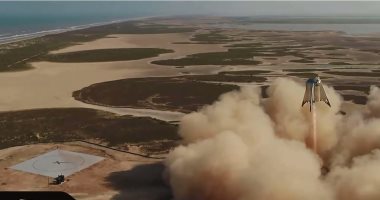 صور.. نموذج صاروخ Starhopper يرتفع 150 مترا فى اختباره التجريبى