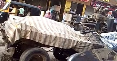 بالصور.. شكوى من اشغالات الطريق بمنطقة البراجيل باوسيم