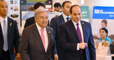 سكرتير عام الأمم المتحدة يشيد بجهود السيسى الناجحة في رئاسة الاتحاد الأفريقي