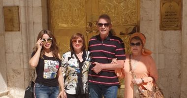 صور.. محمود حميدة وصفية العمرى وإلهام شاهين فى سوريا لحضور معرض دمشق الدولى