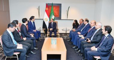 السيسى يستقبل رئيس حزب بالائتلاف الحاكم فى اليابان ..و"كوميتو" يشيد بنجاحات مصر الاقتصادية