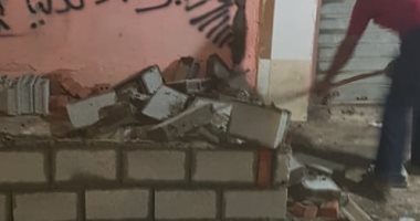  إزالة سور مخالف فى حملة مسائية لحى ثان المنتزه بالإسكندرية