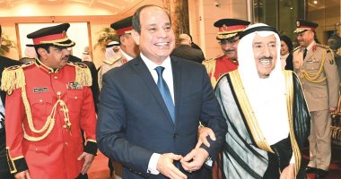 "قمة الحكمة" بين السيسي وصباح الأحمد.. أمير الكويت يؤكد مكانة مصر لدى الشعب الكويتى.. ويشيد بدور القاهرة المحورى فى دعم أمن واستقرار الدول العربية.. والرئيس: أمن الخليج جزء لا يتجزأ من الأمن القومى المصرى