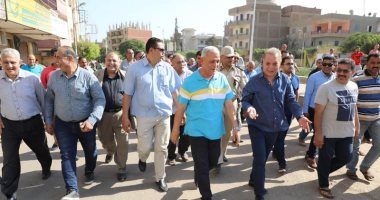 محافظ المنوفية يتفقد شوارع مدينة سرس الليان 