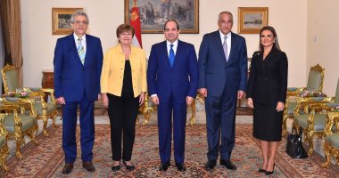 شاهد.. السيسي يستقبل مرشحة صندوق النقد الدولى ويلتقى وزير خارجية غينيا