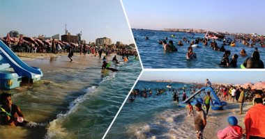 شاطئ روميل.. طقس رائع وأجواء ممتعة على شواطئ مطروح الخلابة.. لايف وصور