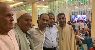 صور .. سيد الحفيظ يتواجد بالفيوم لحضور حفل زفاف عائلى