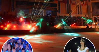 صور.. افتتاح مبهر لبطولة كأس العالم لناشئات الكرة الطائرة.. نسمة محجوب تحيى الحفل باللغتين العربية والإنجليزية.. ورسالة سلام من "عروس القناة" إلى العالم