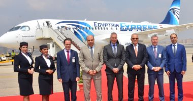 مصر للطيران تحتفل باستلام أولى طائراتها من طراز إيرباص A220-300 .. صور