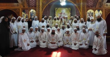 الأنبا باخوميوس يرسم دفعة رهبان جديدة بدير القديس مكاريوس السكندرى