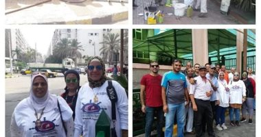 موظفو ميناء الإسكندرية يطلقون حملة لنظافة شوارع وأرصفة وساحات الميناء