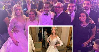 فيديو وصور.. أحمد فهمى وهنا الزاهد يحتفلان بزفافهما بحضور نجوم الفن.. أكرم حسنى يغنى مع العريس أغنية "السأسأينا".. وبكاء شقيقة العروسة على أغنية "بنتى".. وفهمى يداعب زوجته ويرقص معها "slow"
