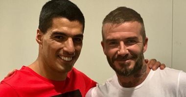 بعد أنباء مفاوضاته ميسي وسواريز.. بيكهام يصل برشلونة