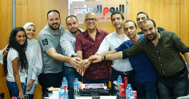 أشرف عبد الباقى يحتفل بعيد ميلاده مع أسرة اليوم السابع 