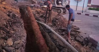 "مياه القناة" تنهى إصلاح خطوط 300مم و8 بوصة بمنطقتى السساتر وفنارة